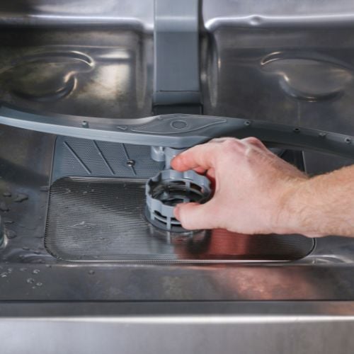 Why A Few Grains of Rice Can Block Your Dishwasher Drain-clean dishwasher filter-Niceleys heating cooling appliance repair