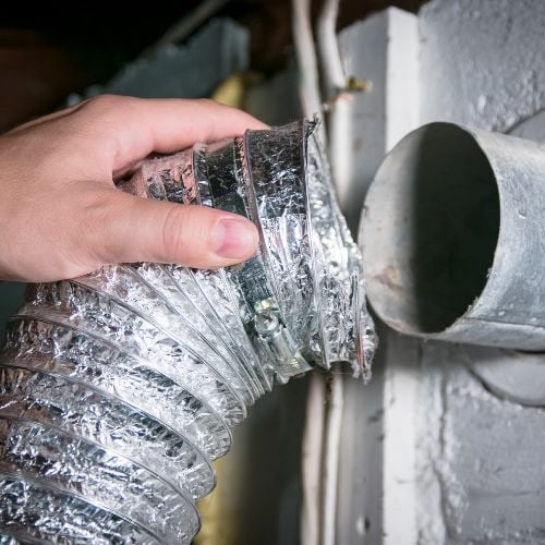 short metal vent is best -Niceleys heating cooling appliance repair